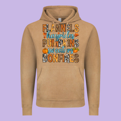 Flannels Hayrides Vintage Hoodie Designed By Ranaportraitstore