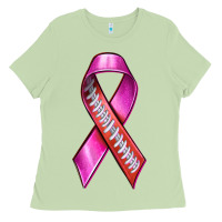Matcha Breast Cancer Ribbon American Football Ladies Tee - texasbilliewilder