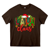 Chocolate Brown Christmas lala claus Heavy Core Tee - FaDigitalArtStudio