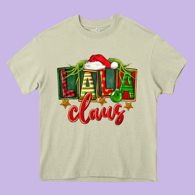 Christmas Lala Claus Heavy Core Tee Designed By Fadigitalartstudio