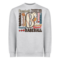 Heather Grey baseball Heavyweight Sweatshirt - MaliasSmallBusiness