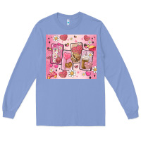 Colony Blue cafecito y chisme valentine's day Long Sleeve Tee - MaliasSmallBusiness