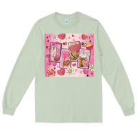 Matcha cafecito y chisme valentine's day Long Sleeve Tee - MaliasSmallBusiness