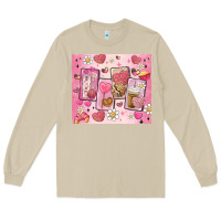 Mushroom cafecito y chisme valentine's day Long Sleeve Tee - MaliasSmallBusiness