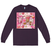 Plum cafecito y chisme valentine's day Long Sleeve Tee - MaliasSmallBusiness