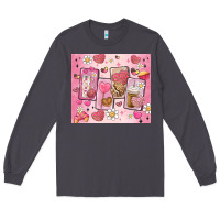 Smoke cafecito y chisme valentine's day Long Sleeve Tee - MaliasSmallBusiness