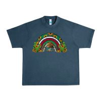 Midnight Navy mexican flag cactus and sunflowers rainbow Urban Heavy Tee - Jasminsmagicworld