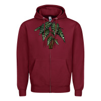 Burgundy Amazon Elephant Ear Zipper Hoodie - LillyAllenDesigns