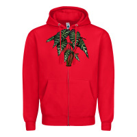 Red Amazon Elephant Ear Zipper Hoodie - LillyAllenDesigns