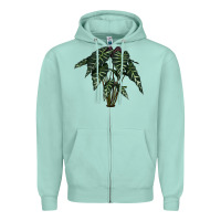 Seafoam Amazon Elephant Ear Zipper Hoodie - LillyAllenDesigns