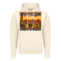 Vintage Artic western horses and  sunset with sunflowers Vintage Hoodie - Artiststas