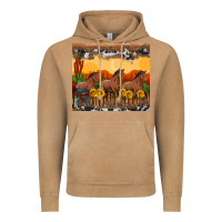 Vintage Camel western horses and  sunset with sunflowers Vintage Hoodie - Artiststas