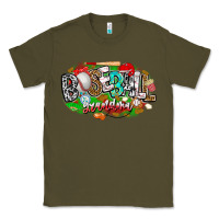 Army Green baseball grandma Classic Tee - CowhideDigitalArt