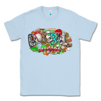 Dusty Blue baseball grandma Classic Tee - CowhideDigitalArt