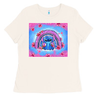 Bone stitch rainbow Ladies Tee - Zillion Design Studio
