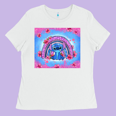 Stitch Rainbow Ladies Tee Designed By Zillion Design Studio