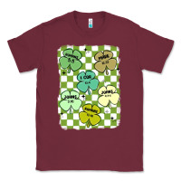 Burgundy shamrock religious Classic Tee - MaliasSmallBusiness