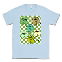 Dusty Blue shamrock religious Classic Tee - MaliasSmallBusiness