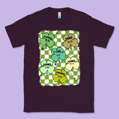 Shamrock Religious Classic Tee Designed By Maliassmallbusiness