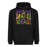 Black Little miss Mardi Gras Heavyweight Hoodie - NancyCooperArtShop