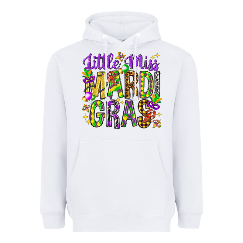 Little Miss Mardi Gras Heavyweight Hoodie by NancyCooperArtShop | Teevron