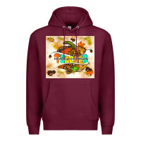 Burgundy fall teacher pumpkin Premium Hoodie - TumblerDesignByShophia