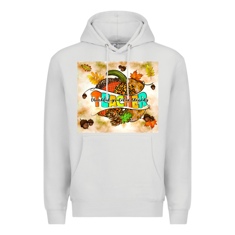 Fall Teacher Pumpkin Premium Hoodie by TumblerDesignByShophia | Teevron