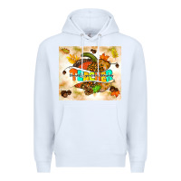 White fall teacher pumpkin Premium Hoodie - TumblerDesignByShophia