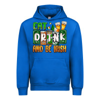 Cobalt St. Patrick's Eat drink and be Irish Urban Hoodie - OliviaCreatesArt