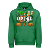 Emerald St. Patrick's Eat drink and be Irish Urban Hoodie - OliviaCreatesArt
