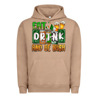 Pigment Burro St. Patrick's Eat drink and be Irish Urban Hoodie - OliviaCreatesArt