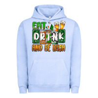 Pigment Grape Ice St. Patrick's Eat drink and be Irish Urban Hoodie - OliviaCreatesArt