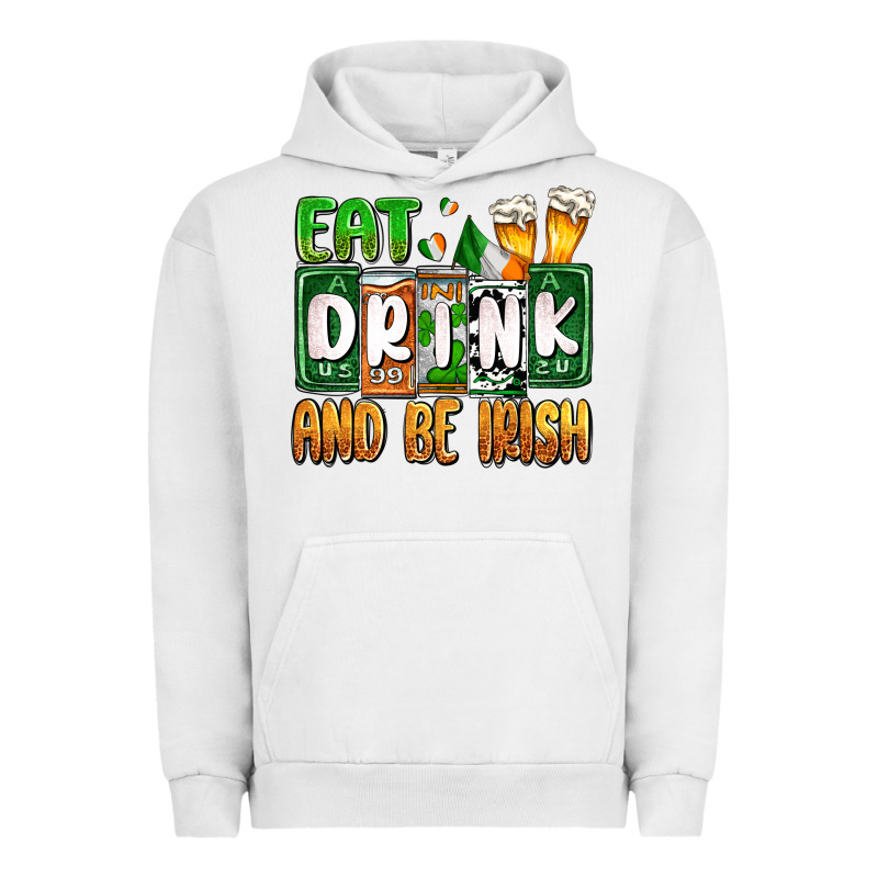 St. Patrick's Eat Drink And Be Irish Urban Hoodie by OliviaCreatesArt | Teevron