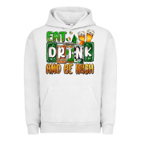 Pigment Lunar Rock St. Patrick's Eat drink and be Irish Urban Hoodie - OliviaCreatesArt