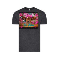 Vintage Black be mine valentine's day cow Vintage Tee - Jasminsmagicworld