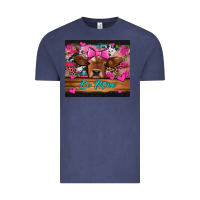 Vintage Denim be mine valentine's day cow Vintage Tee - Jasminsmagicworld