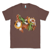 Chestnut horseshoe cowhide cactus patch Classic Tee - AdoDesignShop