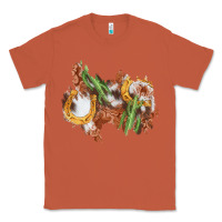 Copper horseshoe cowhide cactus patch Classic Tee - AdoDesignShop