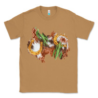 Toasted Coconut horseshoe cowhide cactus patch Classic Tee - AdoDesignShop