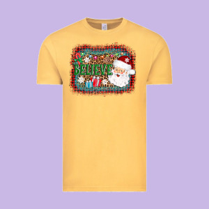 Believe Santa Vintage Tee Designed By Adodesignshop