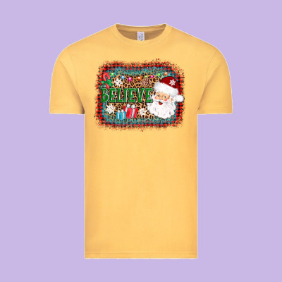 Believe Santa Vintage Tee Designed By Adodesignshop