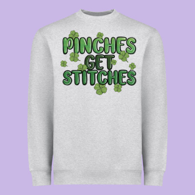 Pinches Get Stitches Heavyweight Sweatshirt Designed By Maliassmallbusiness