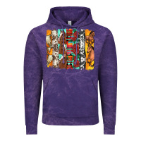 Cloud Purple western horses roses and bullskulls wıth cowhide amd serape brushstro Vintage Hoodie - Artiststas
