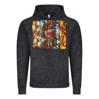 Vintage Black western horses roses and bullskulls wıth cowhide amd serape brushstro Vintage Hoodie - Artiststas