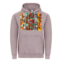 Vintage Zinc western horses roses and bullskulls wıth cowhide amd serape brushstro Vintage Hoodie - Artiststas