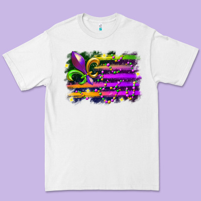 Mardi Gras Flag Premium Tee Designed By Racoondesign