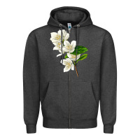 Charcoal Heather Mock Oranges Zipper Hoodie - LillyAllenDesigns