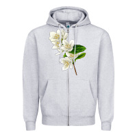 Heather Grey Mock Oranges Zipper Hoodie - LillyAllenDesigns