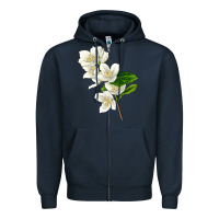 Navy Mock Oranges Zipper Hoodie - LillyAllenDesigns