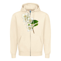 Sandshell Mock Oranges Zipper Hoodie - LillyAllenDesigns